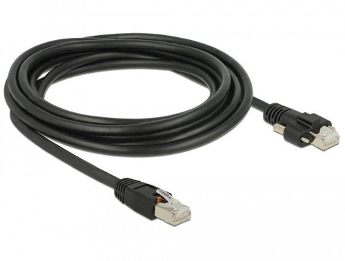 Delock Gige Camera Cable RJ45 Connector Male a RJ45 Connector Male With Screws CAT.6 S FTP 3M — image 1