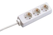Bachmann 3X Schuko H05VV-F 3G 1.50MM² 16A/3680W 3M Base Múltiple 3 Salidas AC White