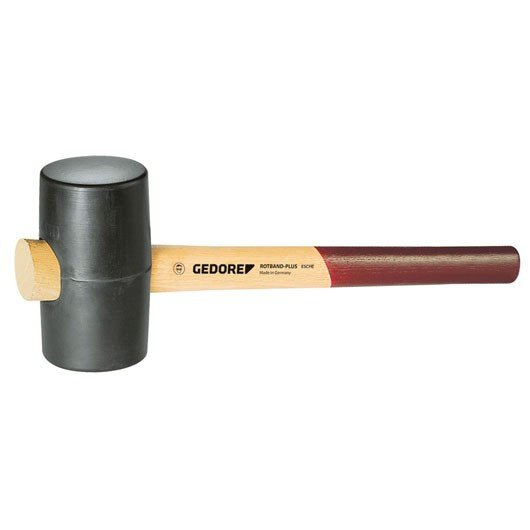 Gedore Hammer Rubber With Grip Wood 40MM Diámetro, Hammer With Handle Wood Fresno, With Dos Caras Plana