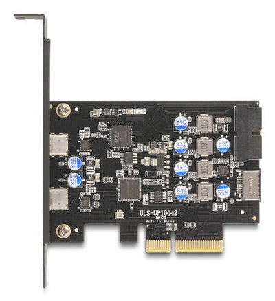 Delock Card 90345 Pci Express X4 a 2 X USB Type-c™ External + 1 X USB 10Gbps Type- And Key a Internal And 1 X — image 1