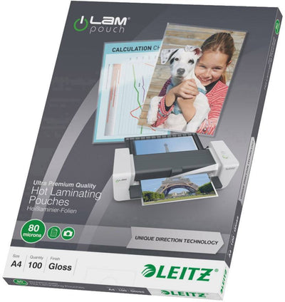 Leitz Film Laminación Ilam A4 80MIC Espesor Film 80, 100 Pieces — image 1