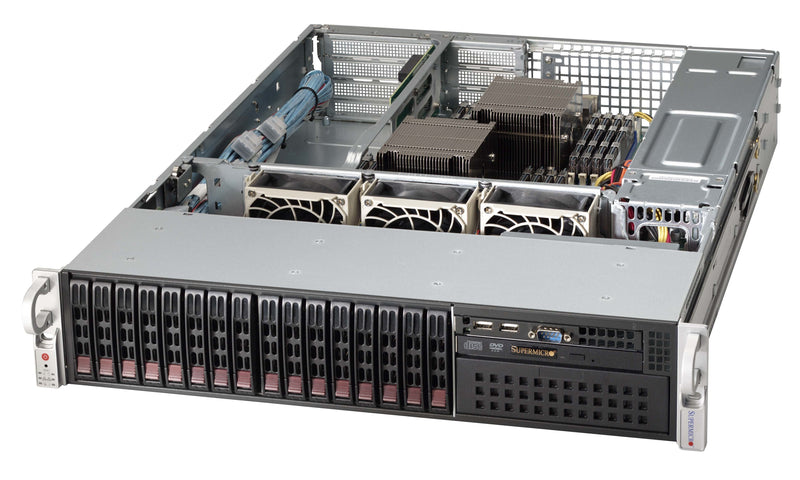 Supermicro CSE-213BAC8-R1K23WB Rack Server Black HDD Network Power Status 1200W 3X 80MM