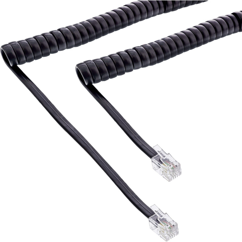 Inline Cable Espiral Handset, RJ10 4P4C M/M, Black Max. 4M