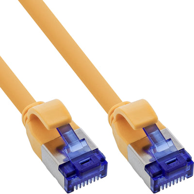 Inline® Network Cable Slim, CAT.6A, S/FTP, Tpe (lszh) Flexible, PoE, Yellow, 15M — image 1