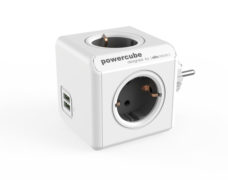 Allocacoc Powercube Genuine USB Unit Distribución Power Ca 220-240V Connectors Output 4 (cee 7/4) Grey Carrito
