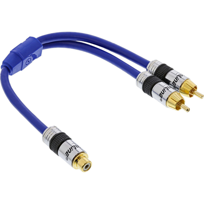 Inline Rca And -cable Premium 1X Rca Female a 2X Rca Male 0,25M