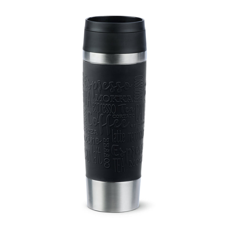 Emsa Travel Mug Thermal Classic Large Black/Steel Inoxidable, 0,5 Litros N2022000