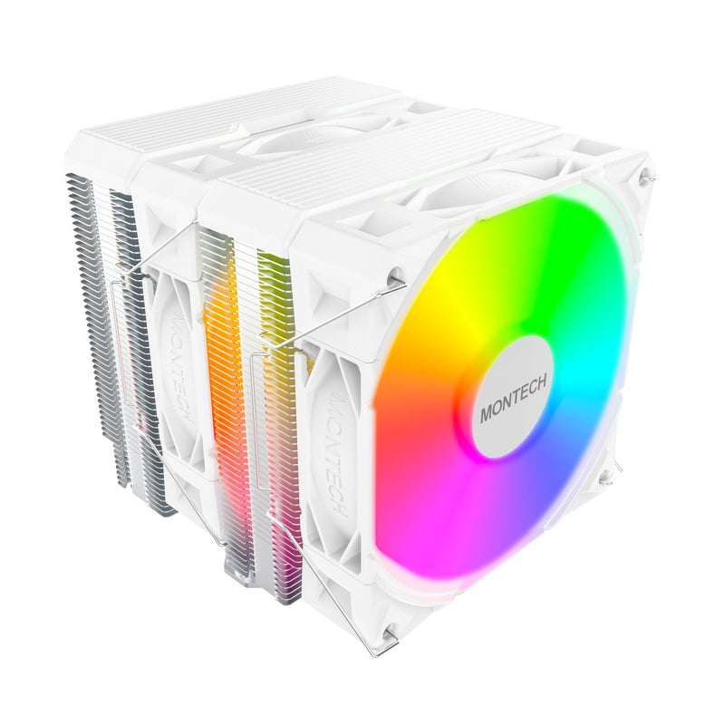 Montech Refrigerador Liquido CPU NX600 Argb, Disipador CPU White 120MM NX600 ARGB (w)