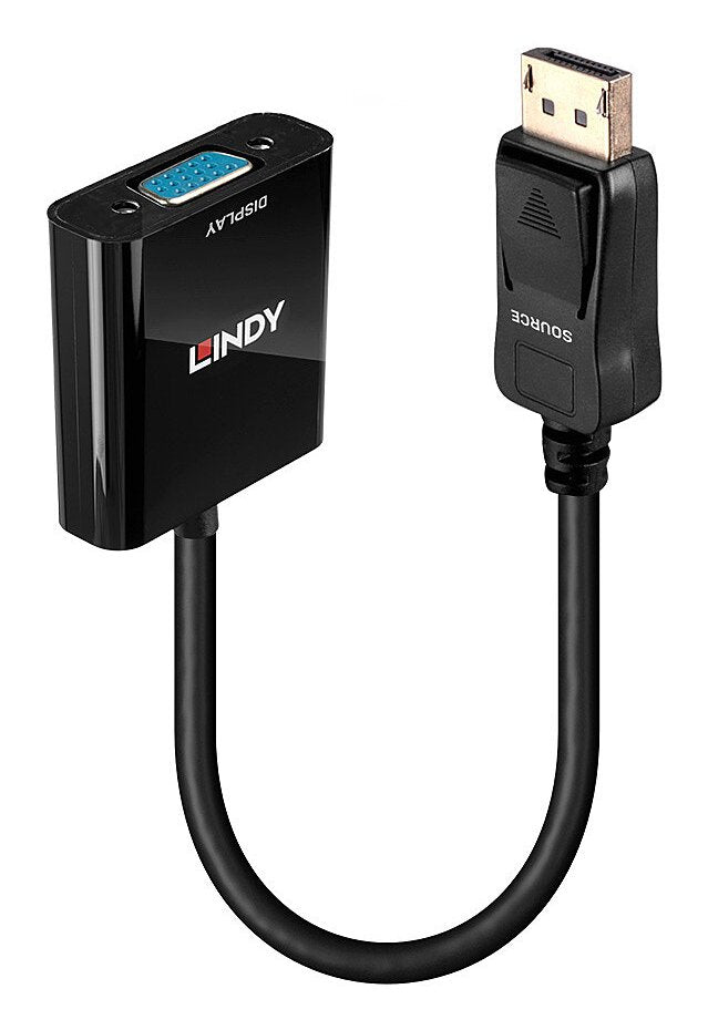 Lindy 41006 Adapter Cable Vídeo 0,15M VGA (d-sub) DisplayPort Black