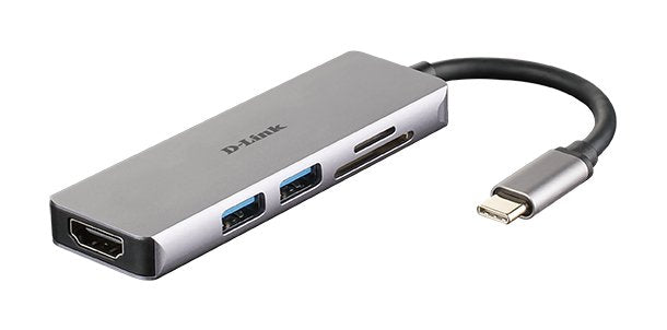 Hub Usb- Type-c 5 1 D-link DUB-M530 2*USB 3.0 1*USB Type-c 1*HDMI Reader Cards SD/microSD/Sdhc/Sdxc Plug And P