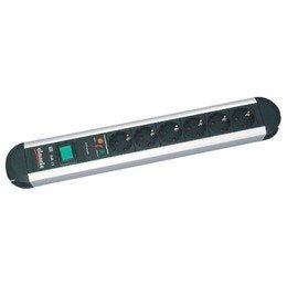 Bachmann Power Strip Primo Alu 6 Sockets Black 2,0M, With Switch — image 1