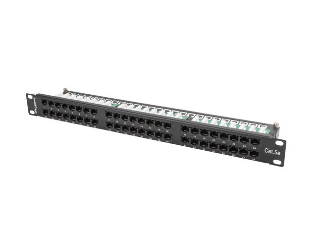Lanberg Patch Panel PPU5-1048-B 48 Ports Categoria 5E 19\1 1U Black