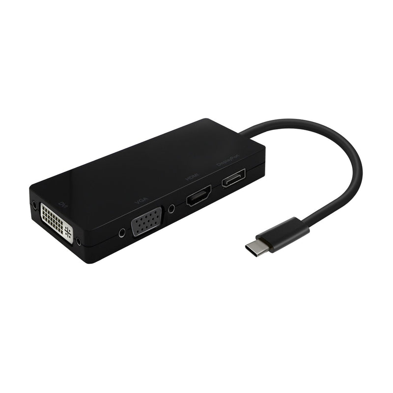 Aisens Converter USB-C a DisplayPort / DVI / HDMI / VGA - 15CM - Black