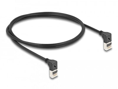 Delock Network Cable RJ45 CAT.6A S/FTP Slim 90° Oben / Oben Angular 1M — image 1