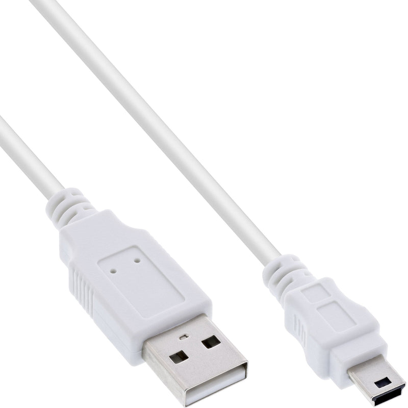 Inline USB 2.0 Mini Cable Type a Male a Mini-b Male 5 Pines White 0.5M
