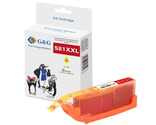 G&g Xxl-druckerpatrone Compatible With Canon CLI-581Y XXL