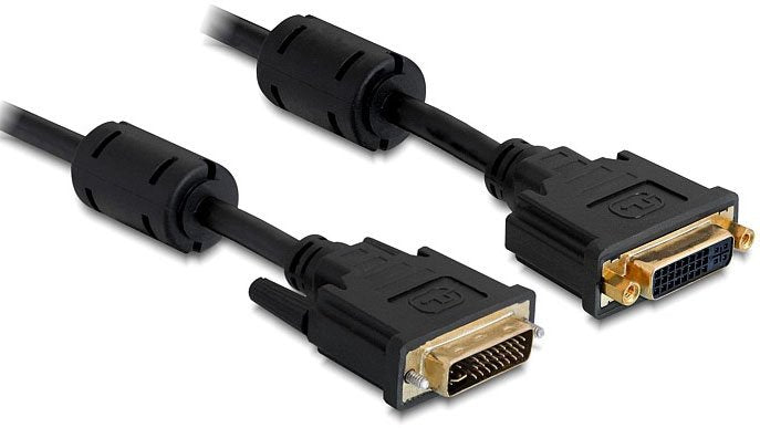 Delock Cable DVI(24 + 5) - DVI(24 + 5) M/H 1.00M Gold Black