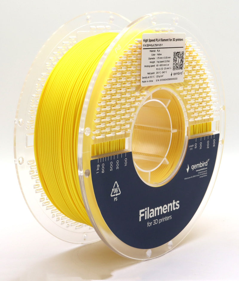 Gembird High Speed Pla Filament Yellow 1.75MM 1KG
