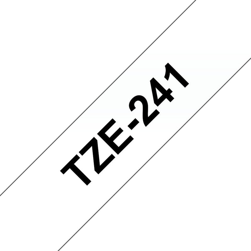 Brother TZE241 Tape Printer Labels Black Sobre White Tze