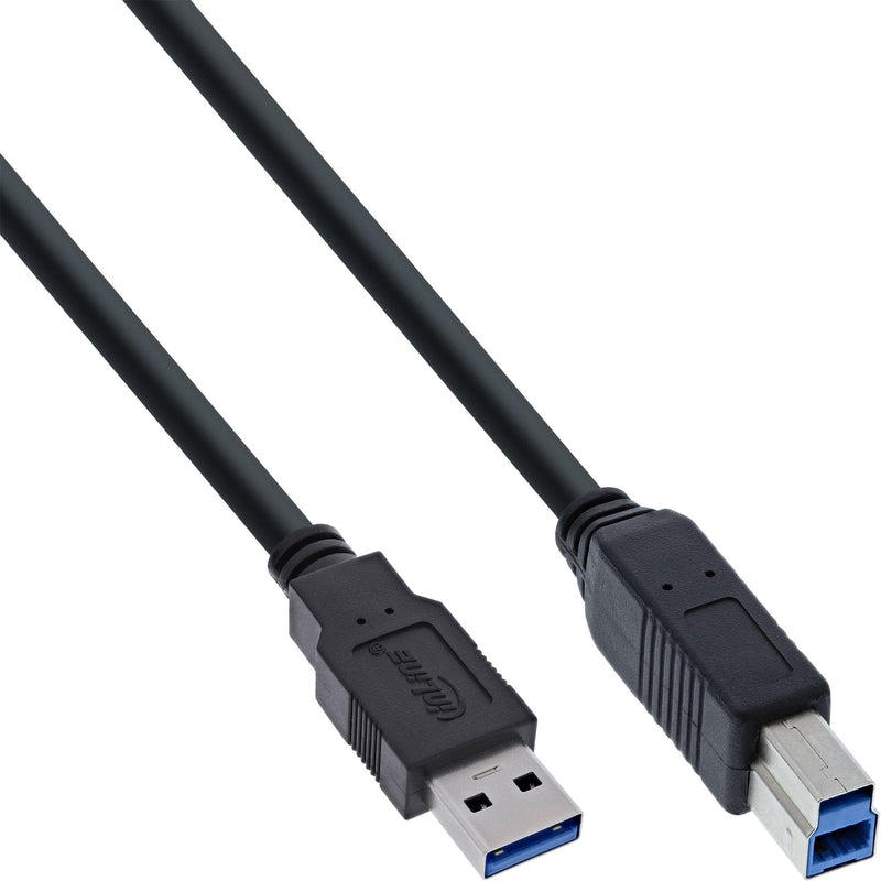 Inline USB 3.0 Cable Type a Male a Type B Male Black 0.3M