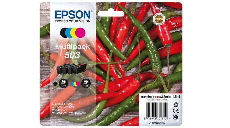 Epson Ink 503 502 Cmyk C13T09Q64010