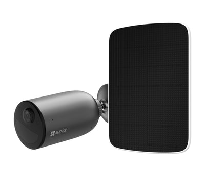 Ezviz Camera Kit IP EB3 Ext 2K Vis.noct Wi Detec Coches-human + Panel Solar F Bk — image 1