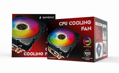 Gembird CPU Cooling Fan Huracan ARGB X140 12CM 100W Multicolour LED 4 Pin — image 1