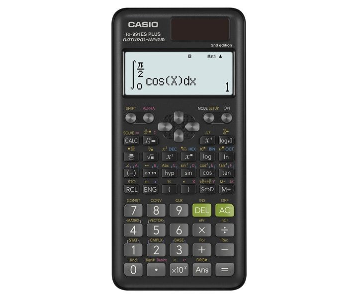 Casio Calculator Cientifica Fx 991ES Plus 2 Black Screen 12 Digitos