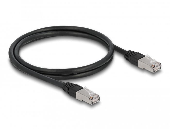 Delock RJ45 Network Cable CAT.6A S FTP Pe Outdoor 1M Black