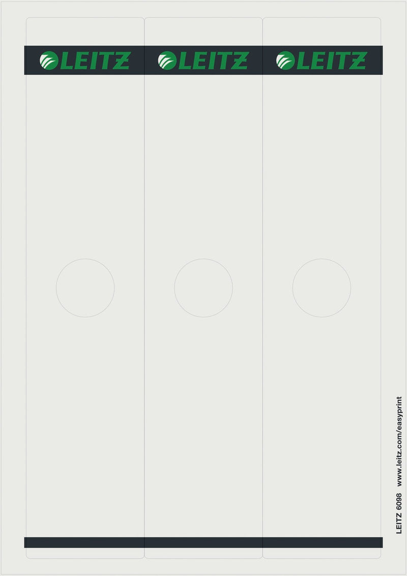 Leitz Labels Ring Binder 8CM Anchura Lomo 61,0 X 279,0MM