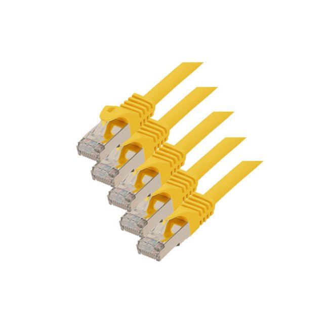 S-conn CAT.7 S/FTP 0.25M Network Cable Yellow 0,25M CAT.7 S/FTP (s-STP)