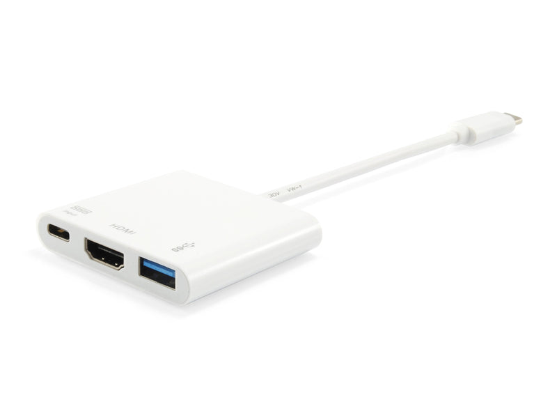 Equip Adapter 3EN1 USB-C a HDMI / USB 3.0 / USB-C M/H White 133461