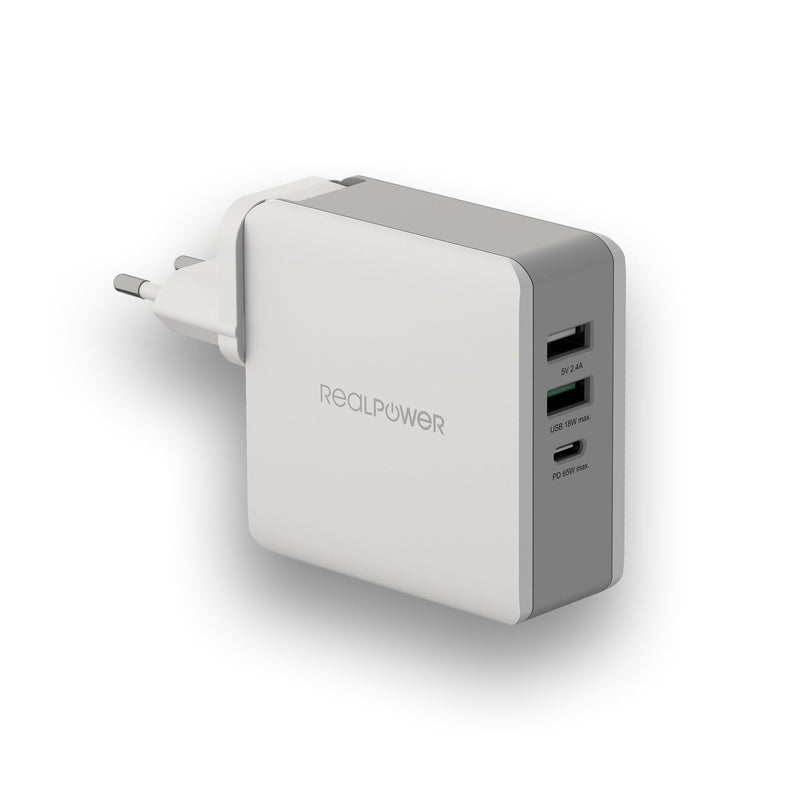 Realpower Wall Charger Travel DESKCHARGE-65
