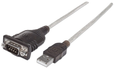 Manhattan 151801 Cable Serie Silver 0,45M USB a Serial/Com/RS232/DB9 — image 1