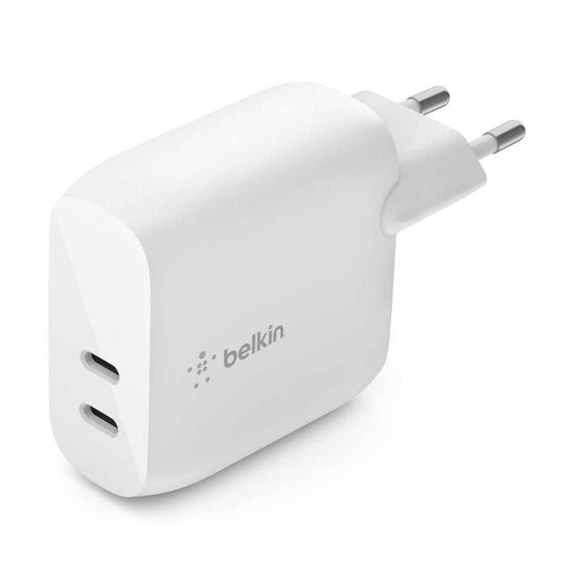 Belkin Power Adapter 40 Watts Fast Charge, PD 3.0 2 Connectors Output (2 Usb-c)