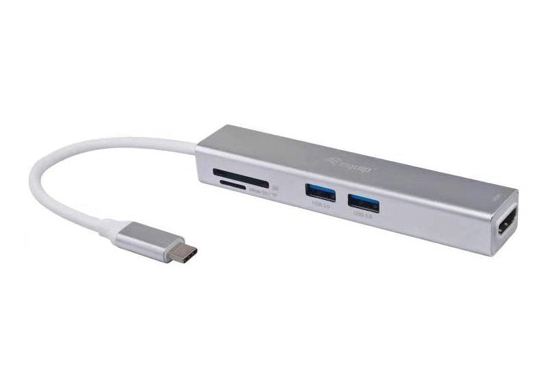 Equip Adapter USB-C 5EN1 HDMI 3 Ports USB 3.0 Card Reader
