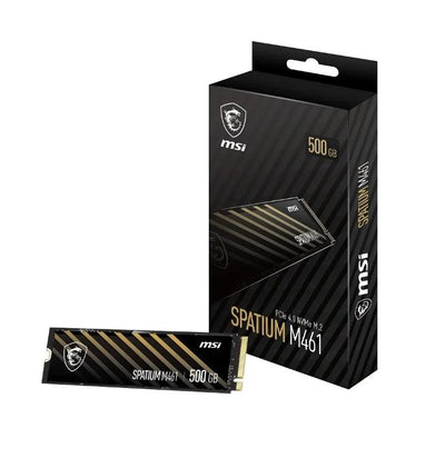 MSI SSD Spatium M461 500GB M.2 Pci Express 4.0 NVMe Yes Write Speed 1700MB/S Read Speed 4700MB/S Mtbf 1500000  — image 1