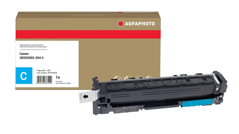 Agfaphoto Replacement For Toner APTC054CE. Canon 3023C002, CRG-054C Cy