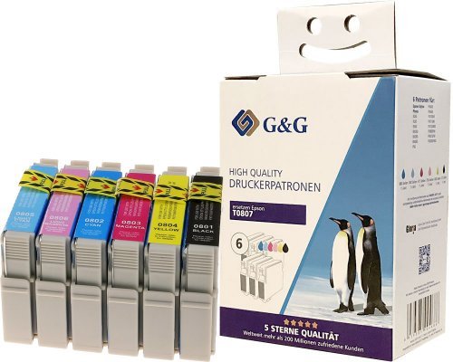 G&g Ink Epson T0807/ C13T080740 Vorteilpack