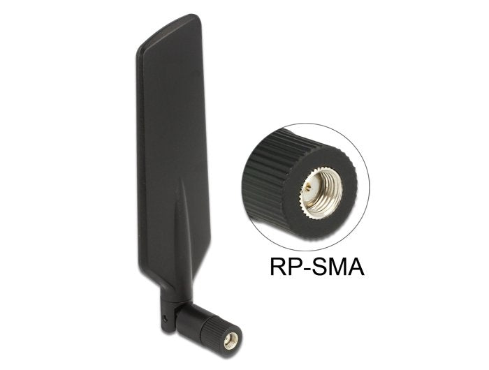 Delock 12409 Antenna LTE Double Band WLAN AC/a/B/G/N Male Rp-sma 1 - 4 dBi Omnidirectional Giratoria Con Unió