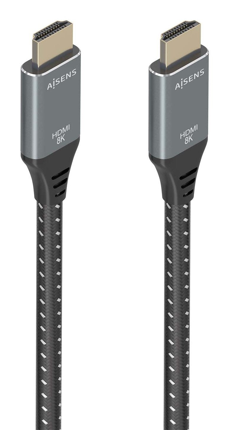 Aisens HDMI Cable V2.1 Ultra High Speed / Hec 8K@60HZ 48Gbps, a/m-a/M, Grey/Black 10M
