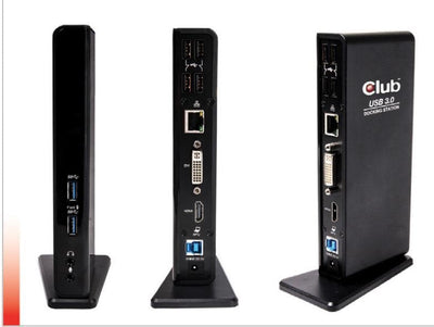 CLUB3D Sensevision USB 3.0 Dual Display Docking Station — image 1