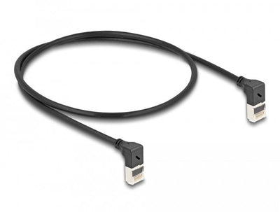 Delock Network Cable RJ45 CAT.6A S/FTP Slim 90° Oben / Oben Angular 0,5M — image 1