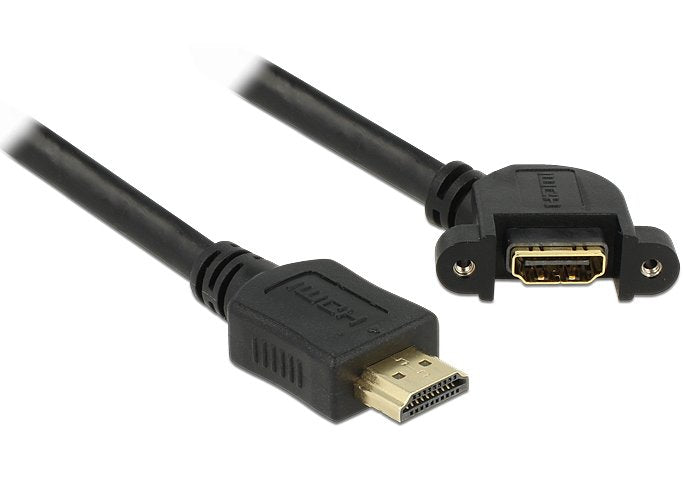 Delock HDMI Cable a Male HDMI a Female Installation 110° Angular 1M