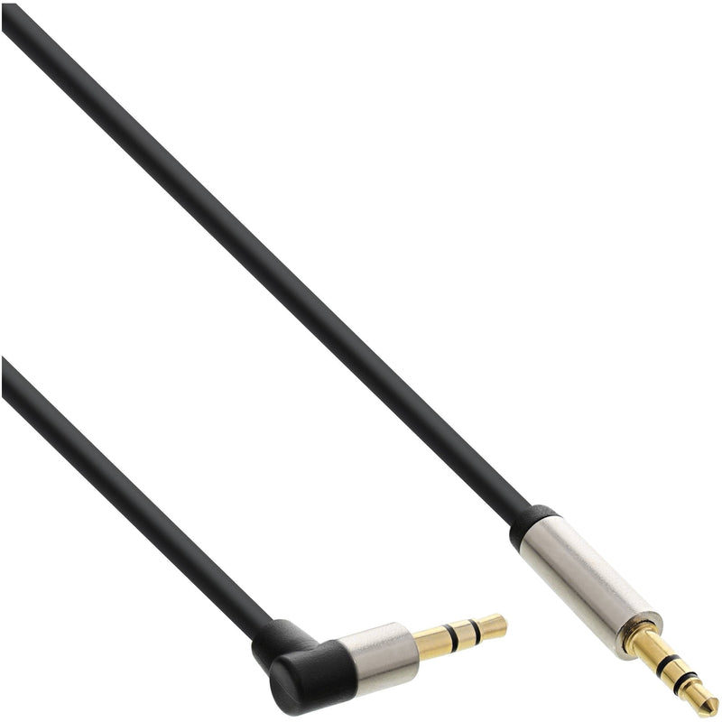 Inline Cable Audio Slim 3,5MM Male a Male Stereo Ángulo 0,5M