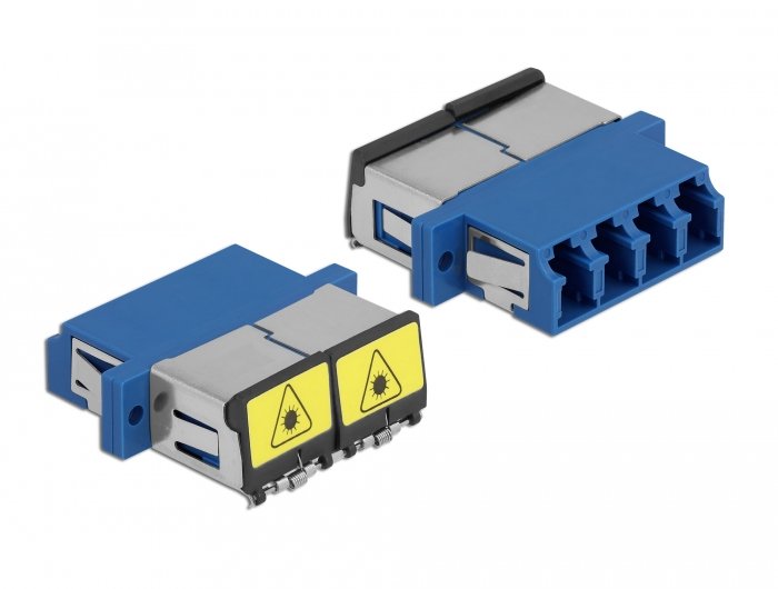 Lwl Empalme With Cover Protection Láser Lc Quad Connector Female a Lc Quad Connector Female Singlemode Blue