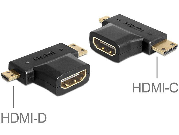 Delock Adapter Hdmi-a Female Hdmi-c + Hdmi-d Male