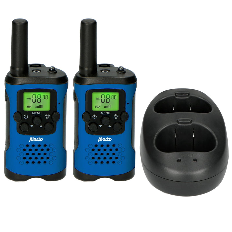 Alecto Walkie Talkie Set Of 2, Range 7 Km, Blue/Black
