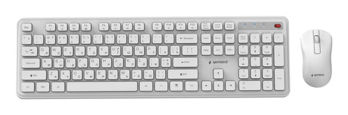 Gembird Keyboard + Mouse Wrl Cyrillic/Wh KBS-WPS-01-W-CYRL — image 1