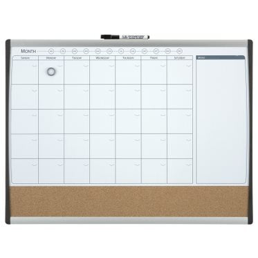 Nobo Planificador Whiteboard Magnetica Small With Tablero Anuncios Corcho 585X430MM - Semanal And Mensual - Fr